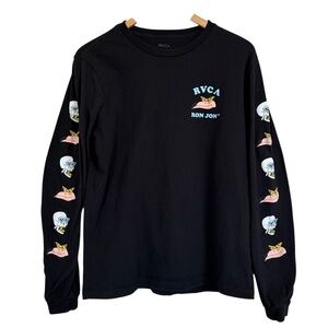 RVCA x Ron Jon Skeleton Flamingo Long Sleeve Tee – Size M